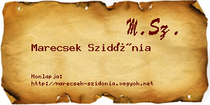 Marecsek Szidónia névjegykártya